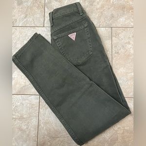 Guess by Georges Marciano Vintage High Waisted Green Mom Jeans Womens Sz 29